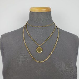Vintage Bronze Locket Chain Necklace